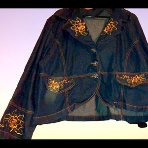 Boutique denim embroidered jacket